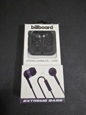 New billboard Extreme Bass Stereo Earbuds Plus Case Black